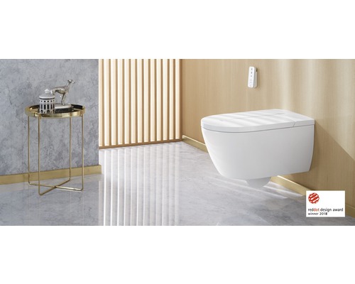 Villeroy & Boch ViClean-I 100 douchetoiletset, diepe spoeling, open rand, glanzend wit met coating, met toiletzitting V0E100R1