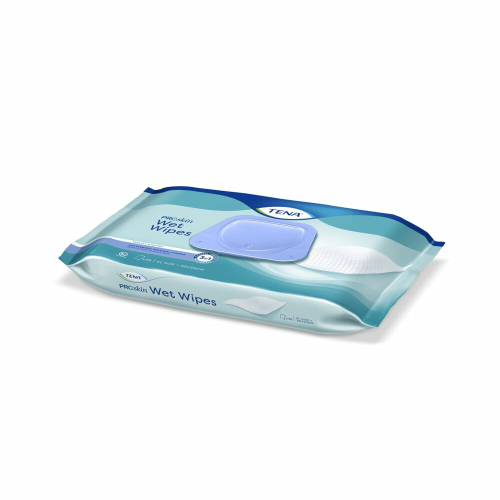 TENA Proskin Wet Wipes 3-in-1 32 x 20 cm48 stuks