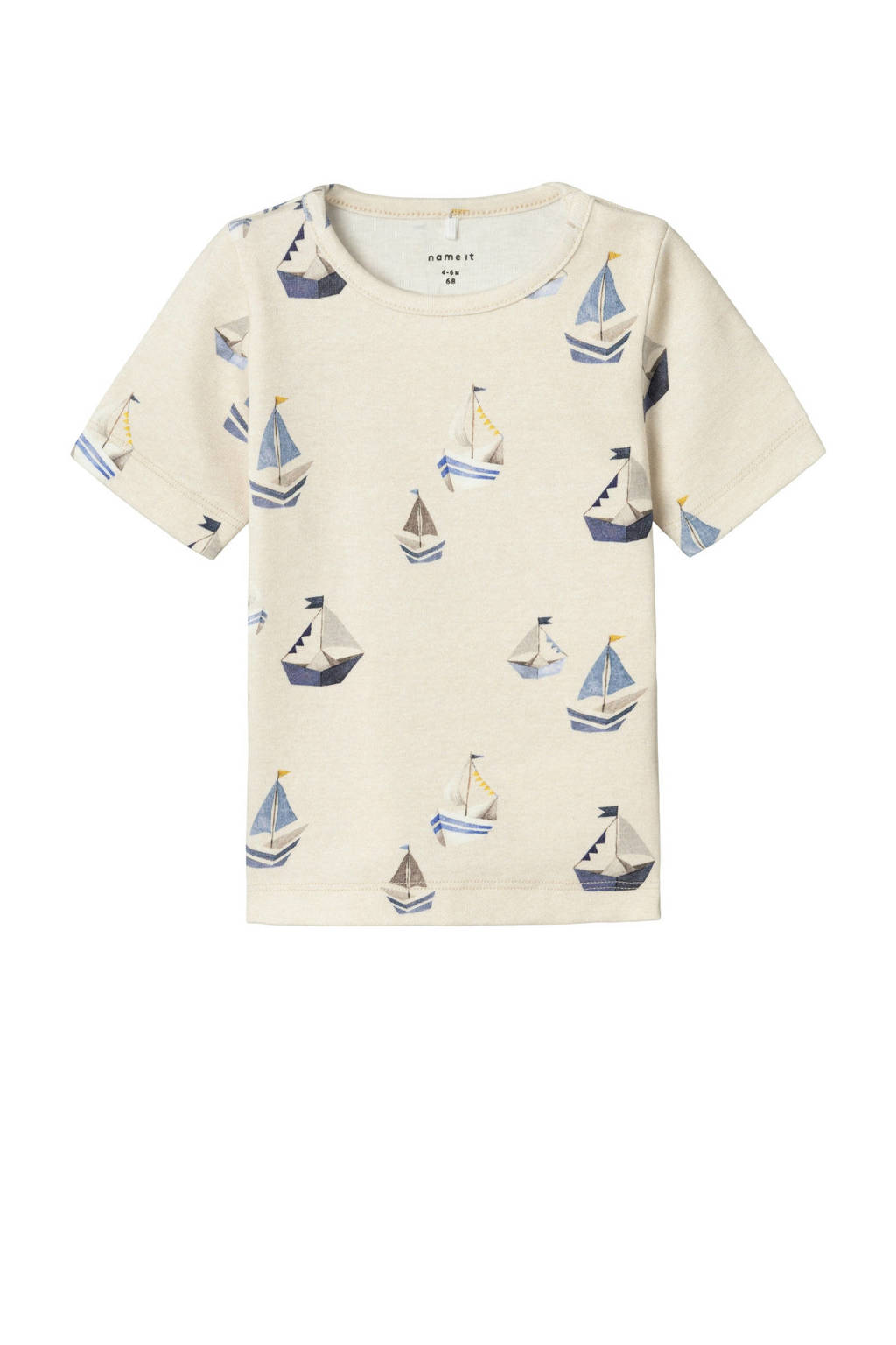 NAME IT baby T-shirt NBMFASON met all over print ecru