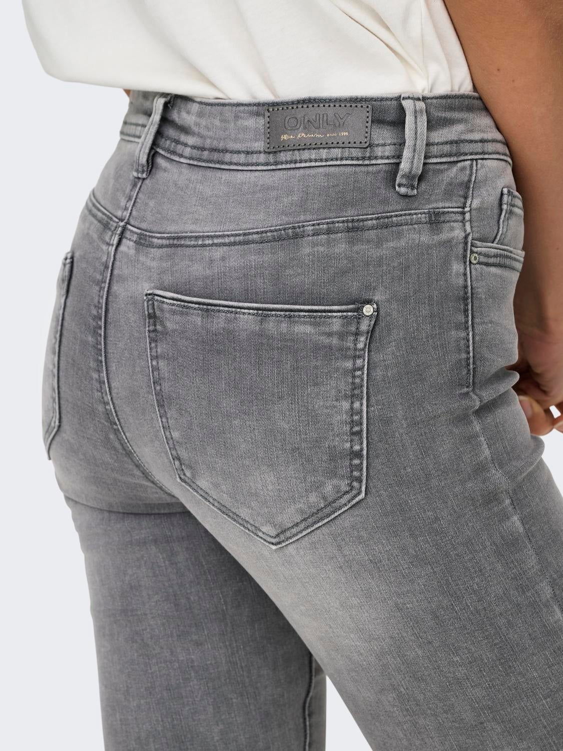ONLWAUW Mittlere Taille Skinny Fit Jeans Medium Grey Denim