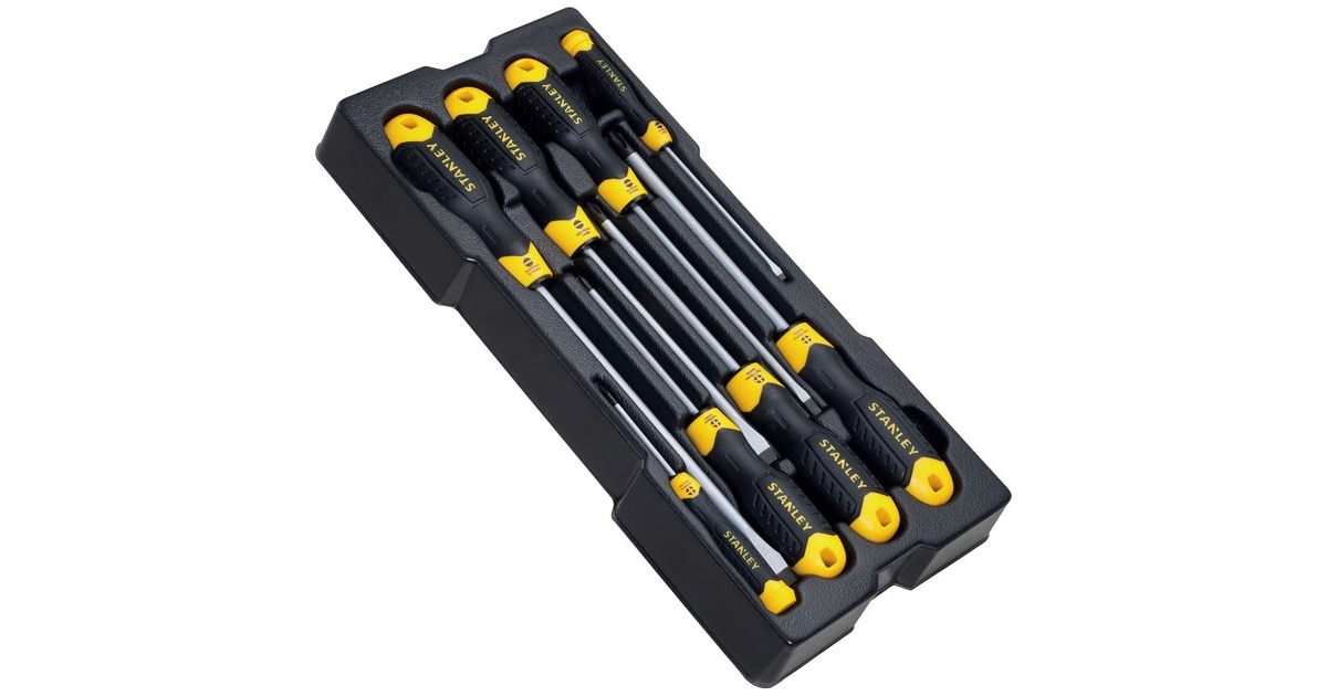StanleyTransmodule Cushiongrip schroevendraaierset  (Zwart/geel, STMT1-74181, 8-delig)