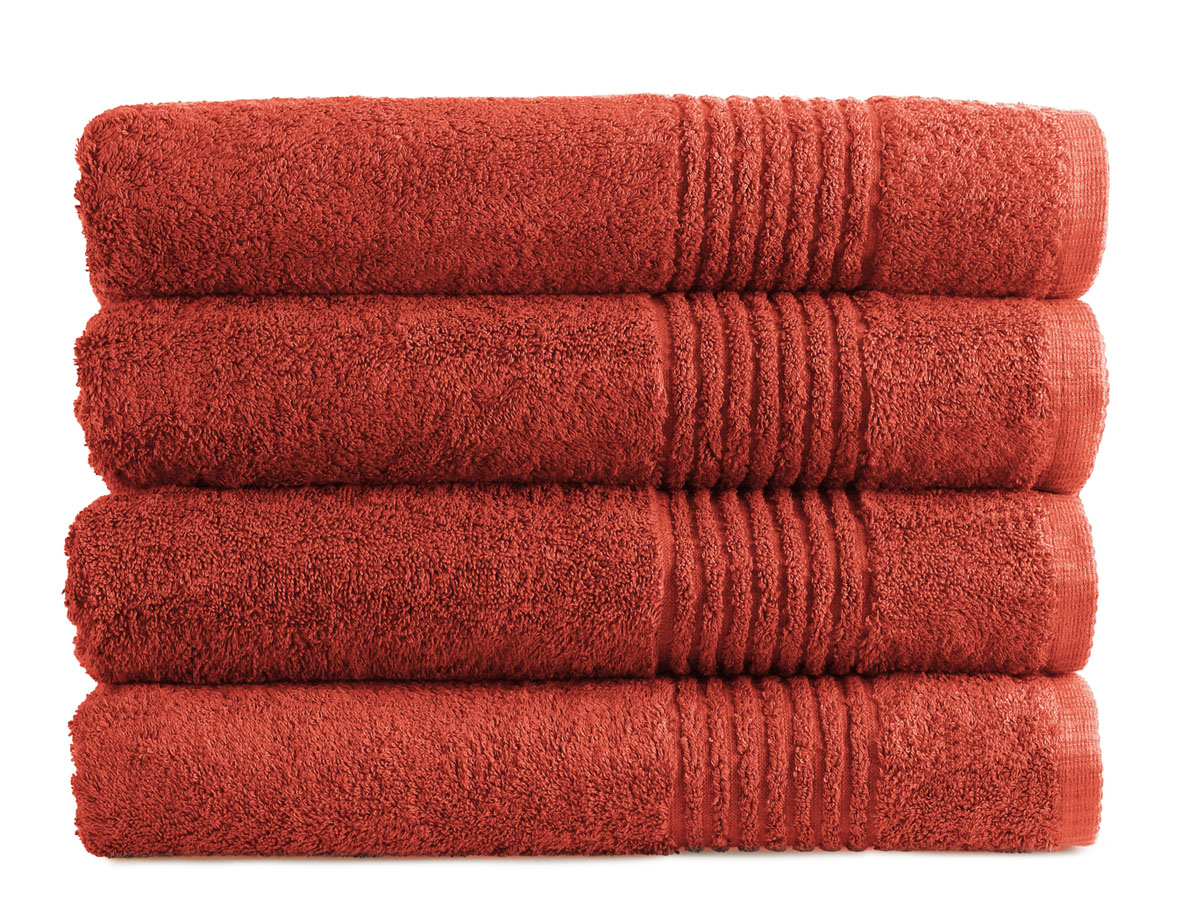 PHLOX Supreme 70 x 140 cm set van 4 handdoeken - terracotta
