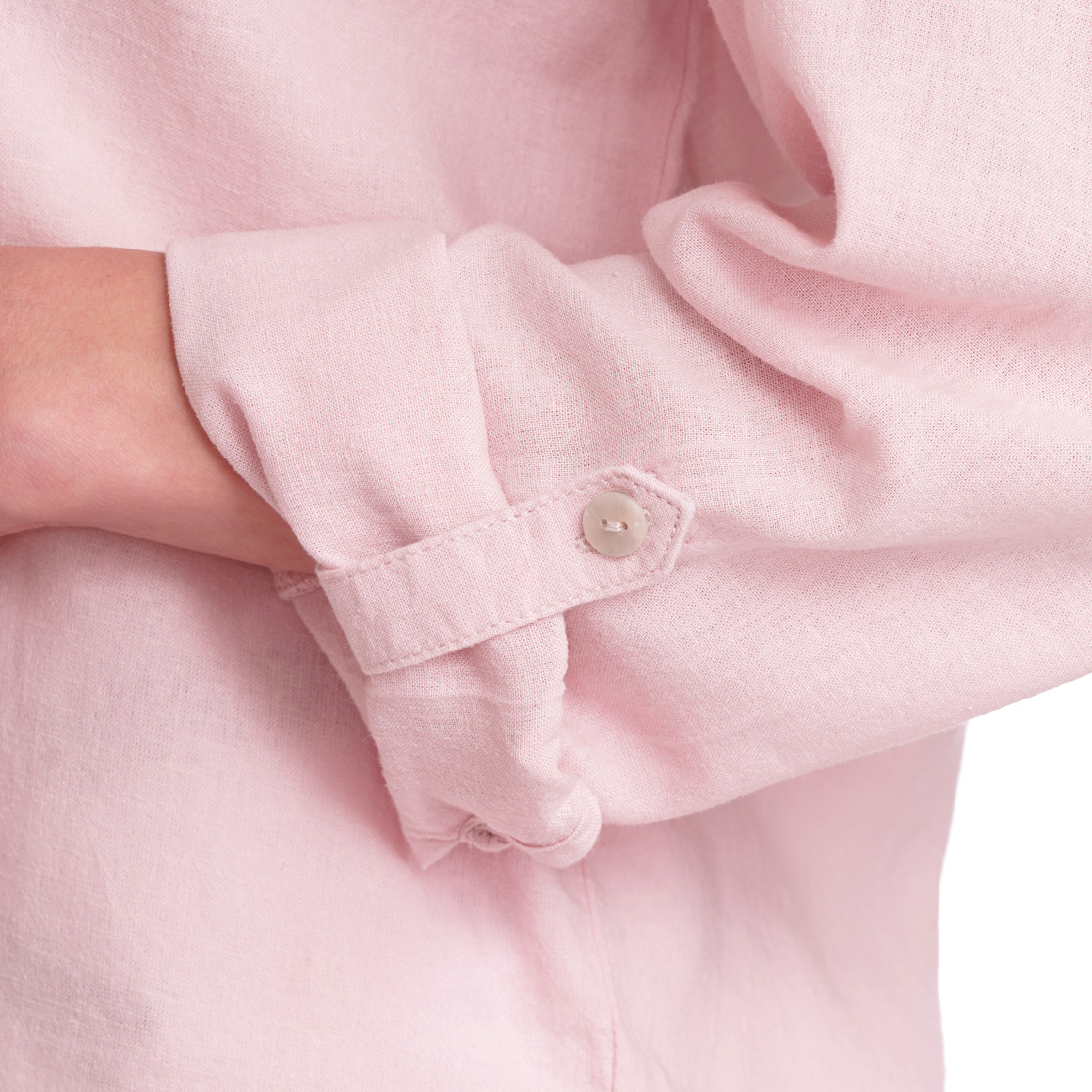 Gina Benotti Damen Leinen-Bluse mit Brusttasche rosa