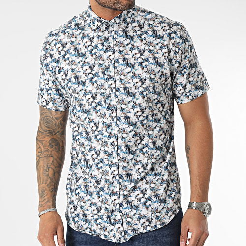 Chemise Manches Courtes Bleu Blanc