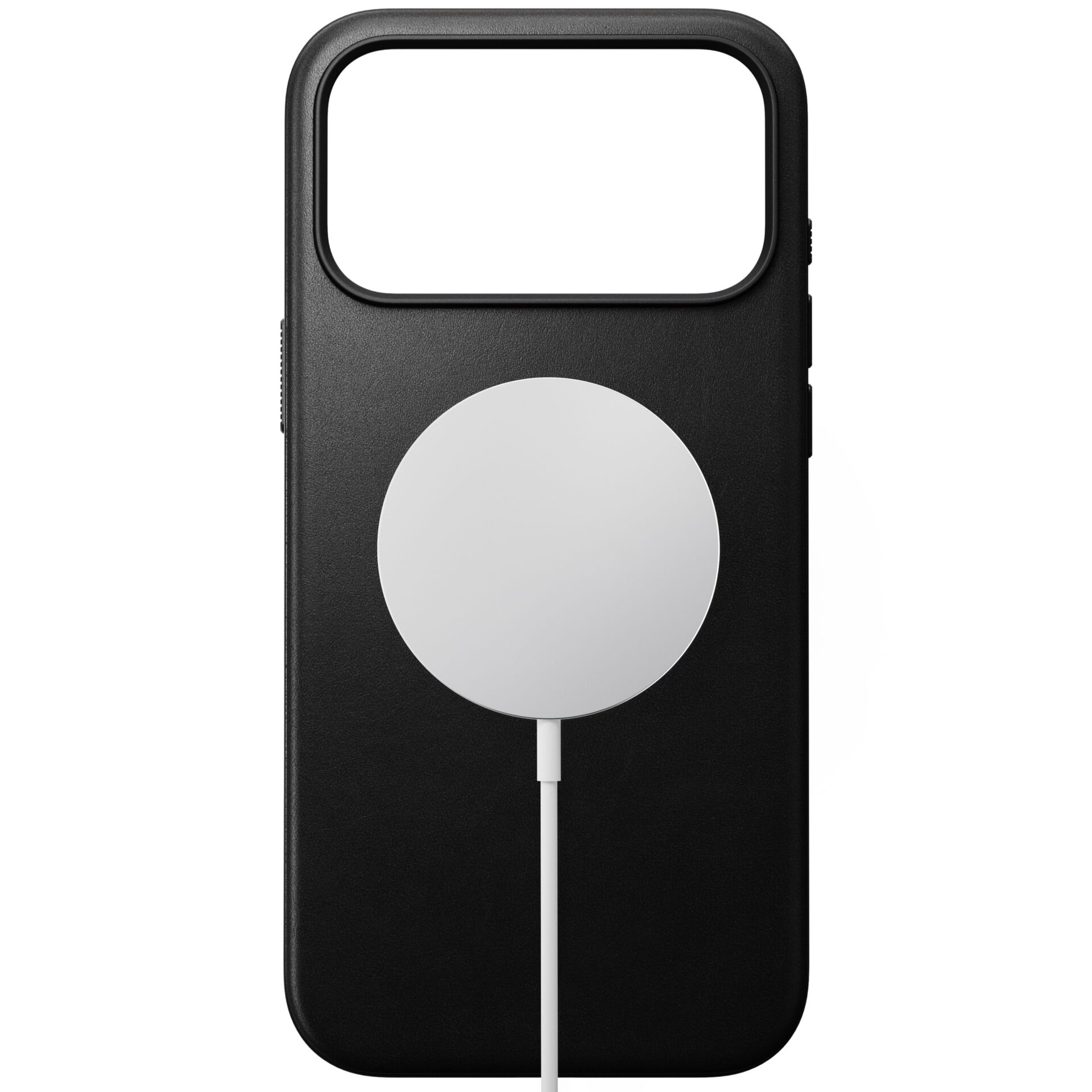 iPhone 17 Pro Max MagSafe Echtleder Hülle Modern Leather Case (NM014285858) - Schwarz