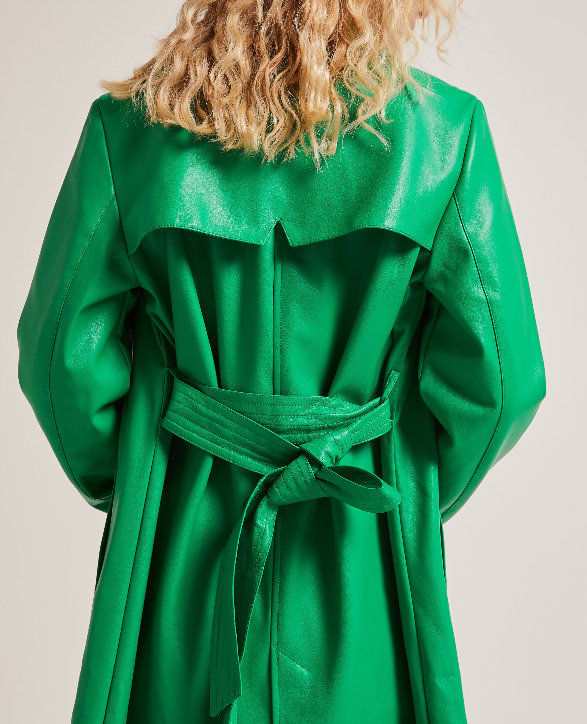Trench droit en simili - Vert