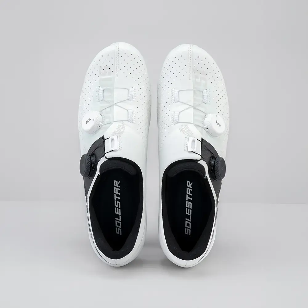 Suplest Road Pro Wielrenschoenen Wit/Zwart Heren