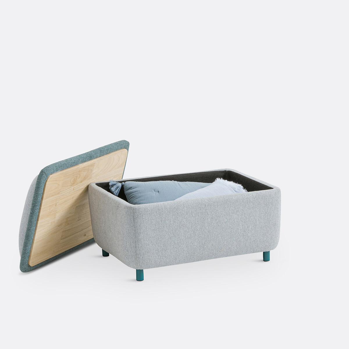 LA REDOUTE INTERIEURS<br>Puff 3 em 1: assento, arrumação e mesa de centro, Jimba