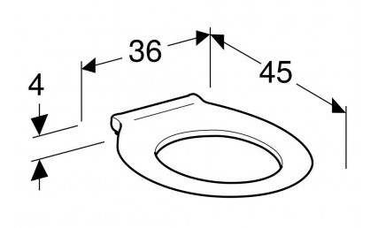 Geberit 300 Comfort toiletzitting zonder deksel wit
