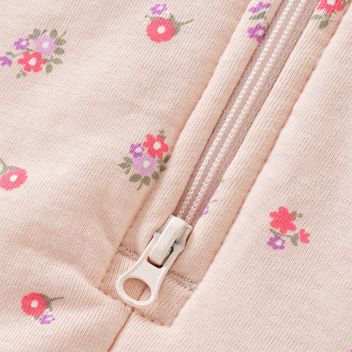 Topomini Baby Schlafsack mit Blümchen hellbeige / rosa