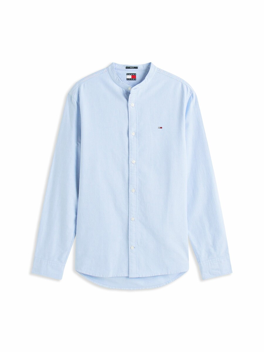 TOMMY JEANS<br>Camisa reta de algodão com estampa exclusiva