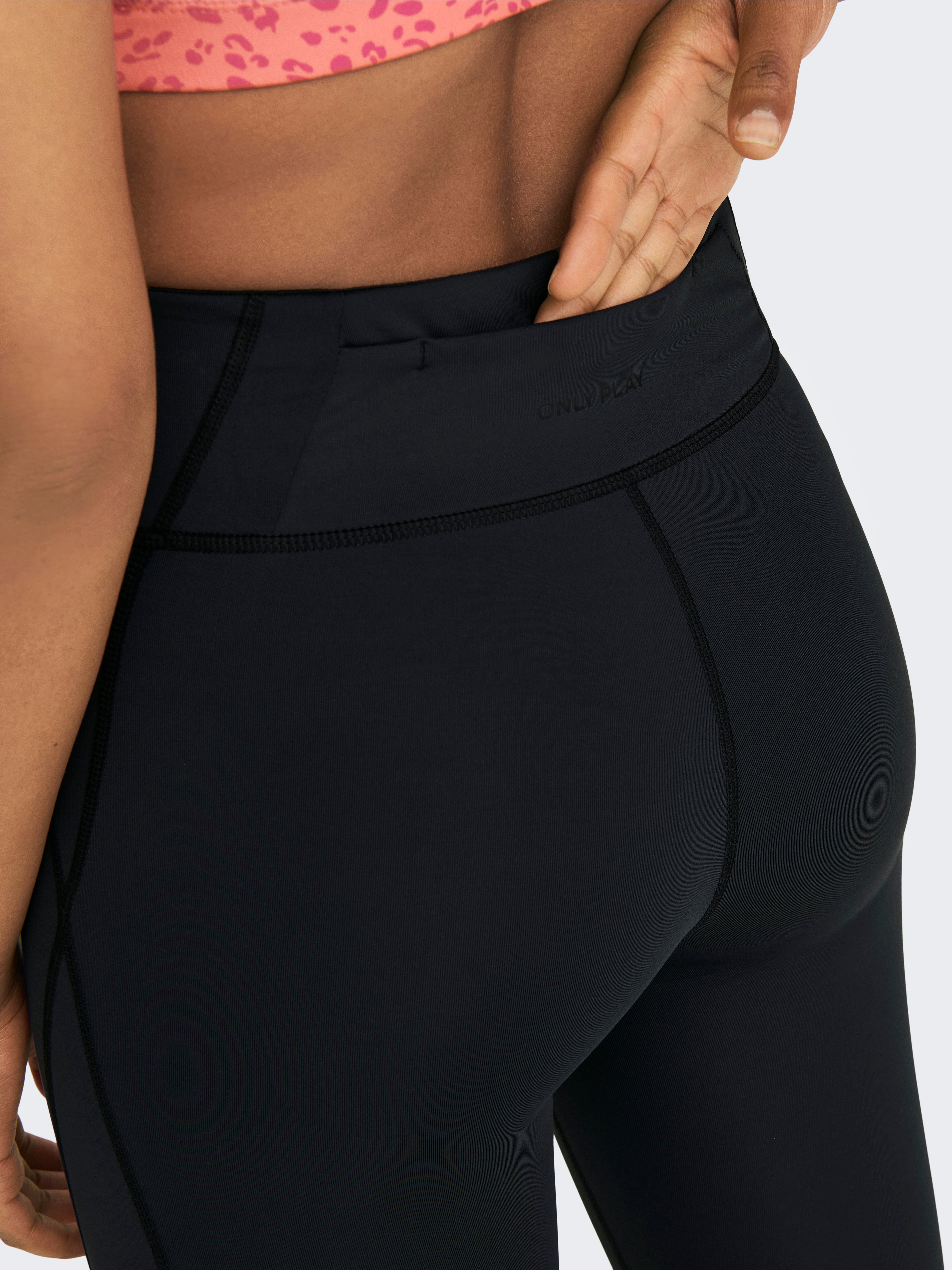ONPOPAL Hohe Taille Enger Schnitt Sportleggings Black