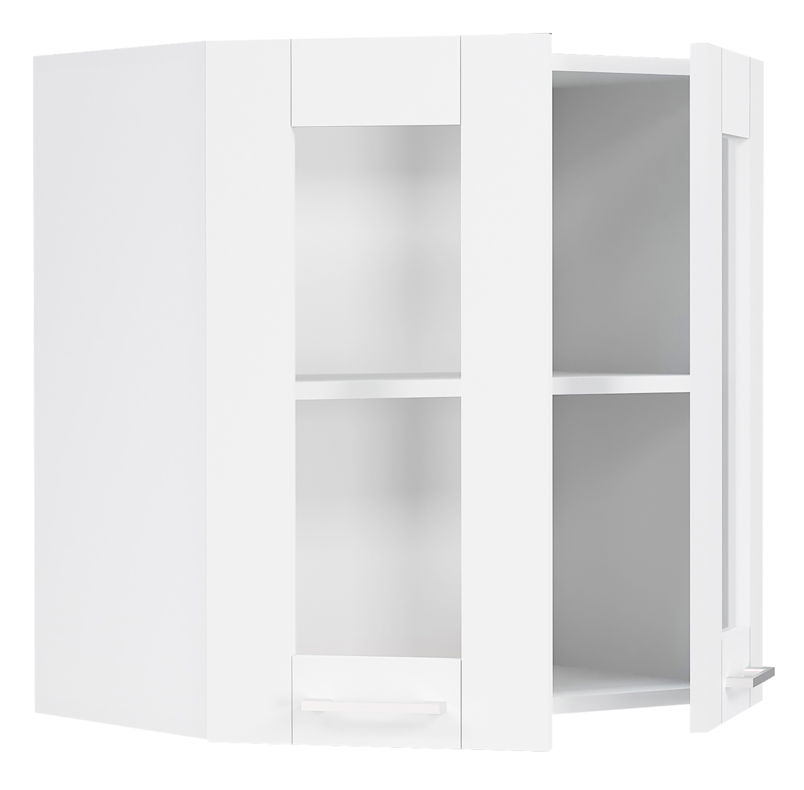 Glas-Hängeschrank COLURA - weiß - 80 cm