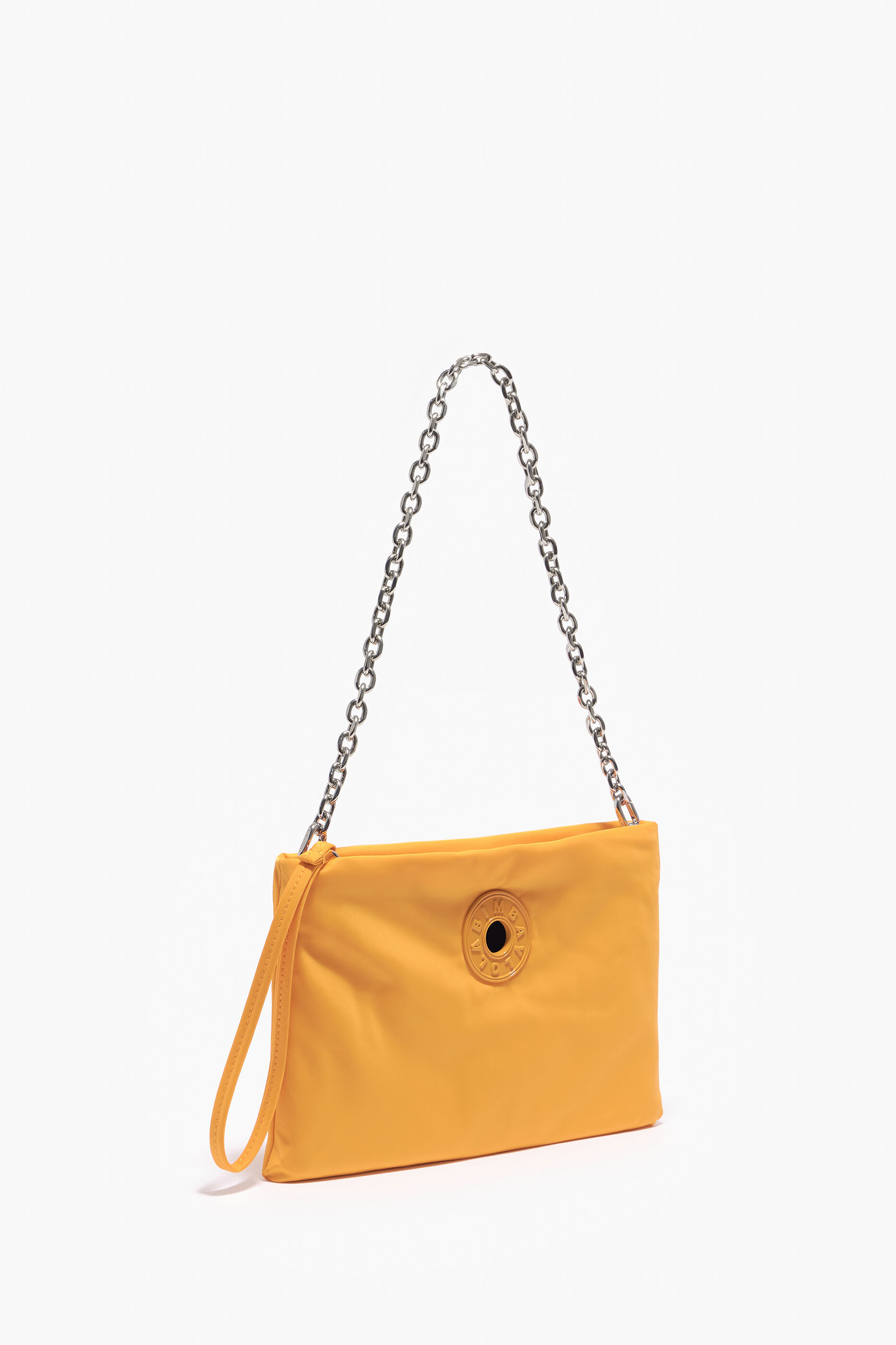 Bolsa transversal tamanho XS em nylon cor açafrão
