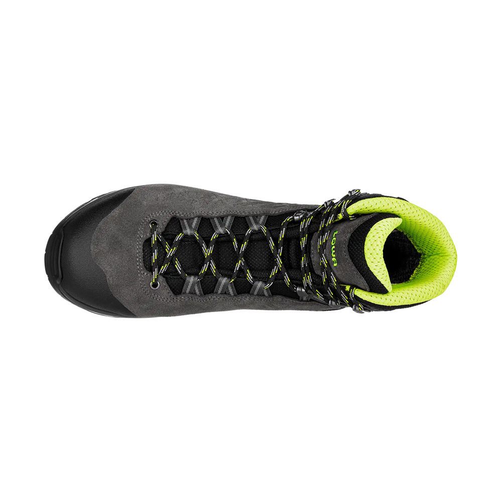 Lowa EXPLORER II GTX MID - Chaussures randonné Homme anthracite/lime