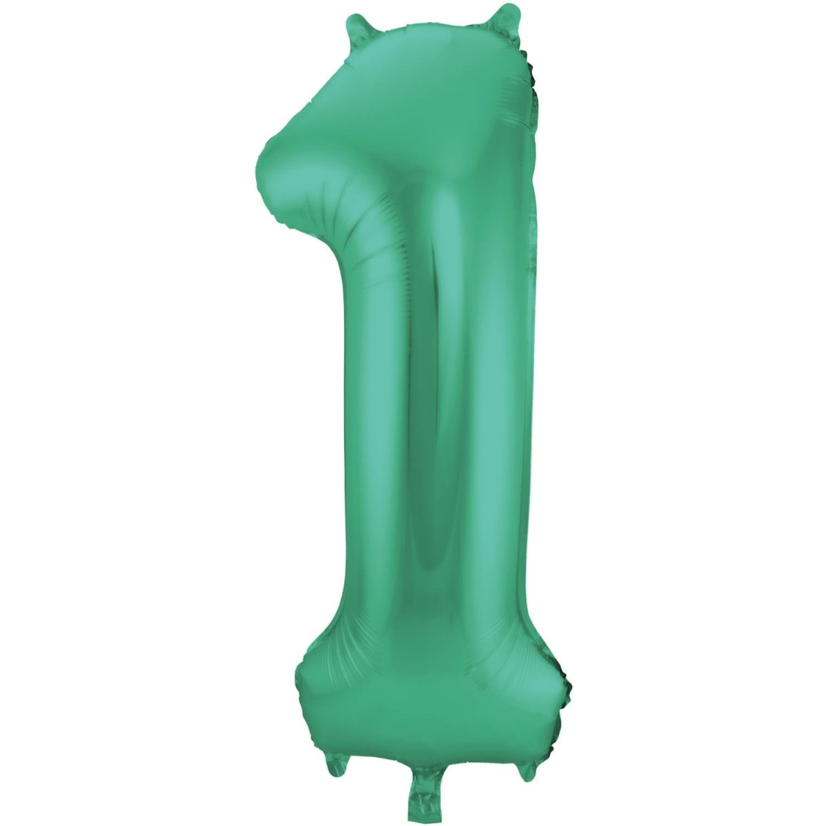 Folie Ballon Cijfer 1 Mat Groen XL 86cm leeg