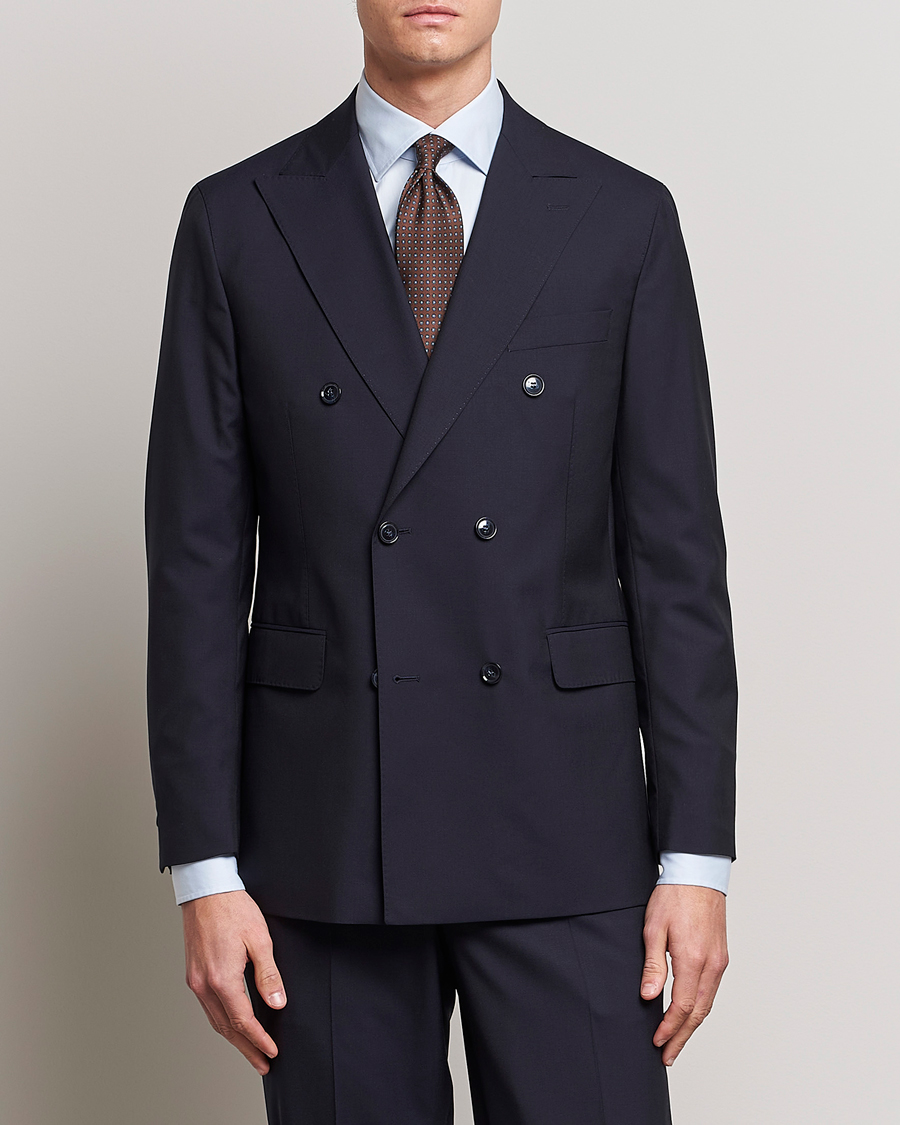 Oscar Jacobson Farris Wool Blazer Navy