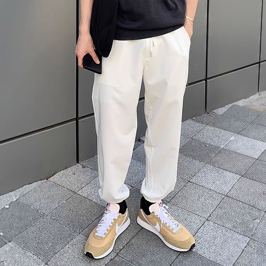 Okwano - Halfhoge, effen cropped harembroek