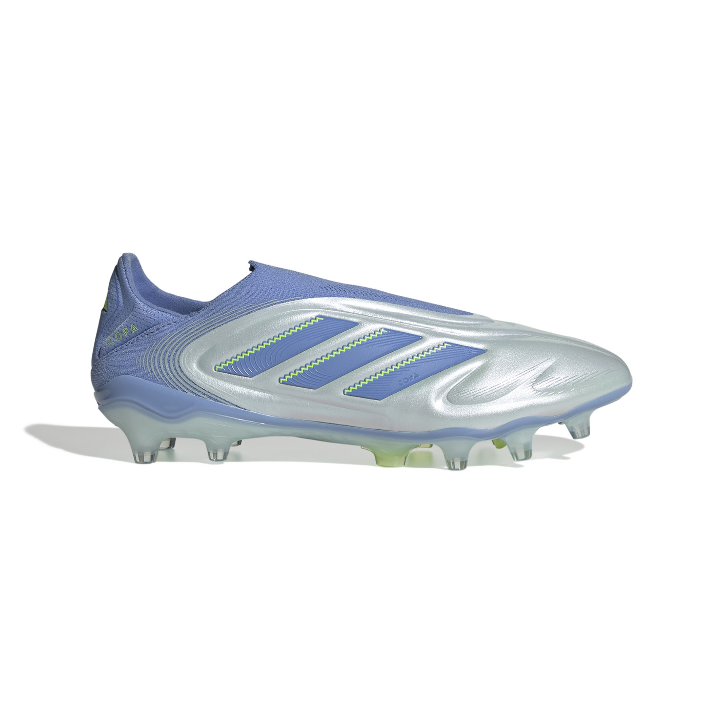 Adidas Copa Pure III Elite Veterloze Gras Voetbalschoenen (FG) Blauw Grijs Neongeel