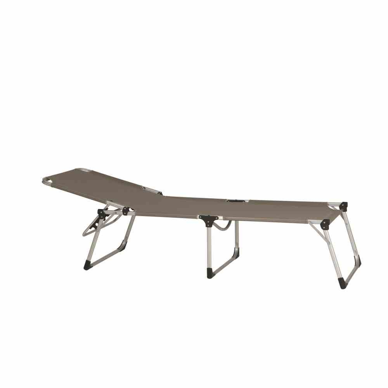 Dreibeinliege XXL - taupe-silber - 69x201 cm