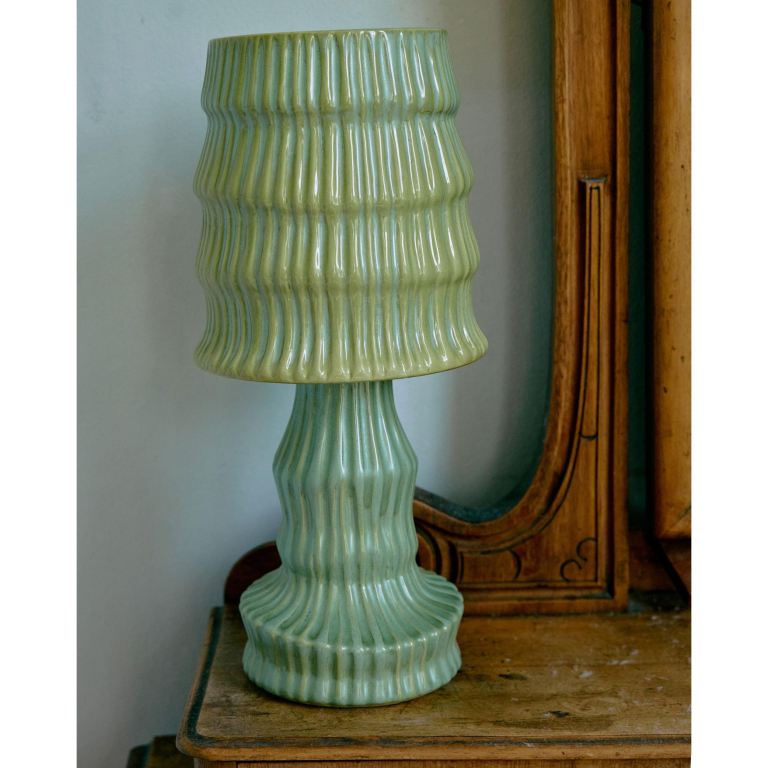 HKliving Ceramic tafellamp, Ochre