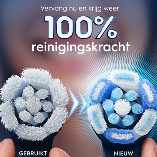 Oral-B - OB IO REFILL - 8 Stuks - Vervangende Opzetborstels - Kleurveranderende Borstelharen