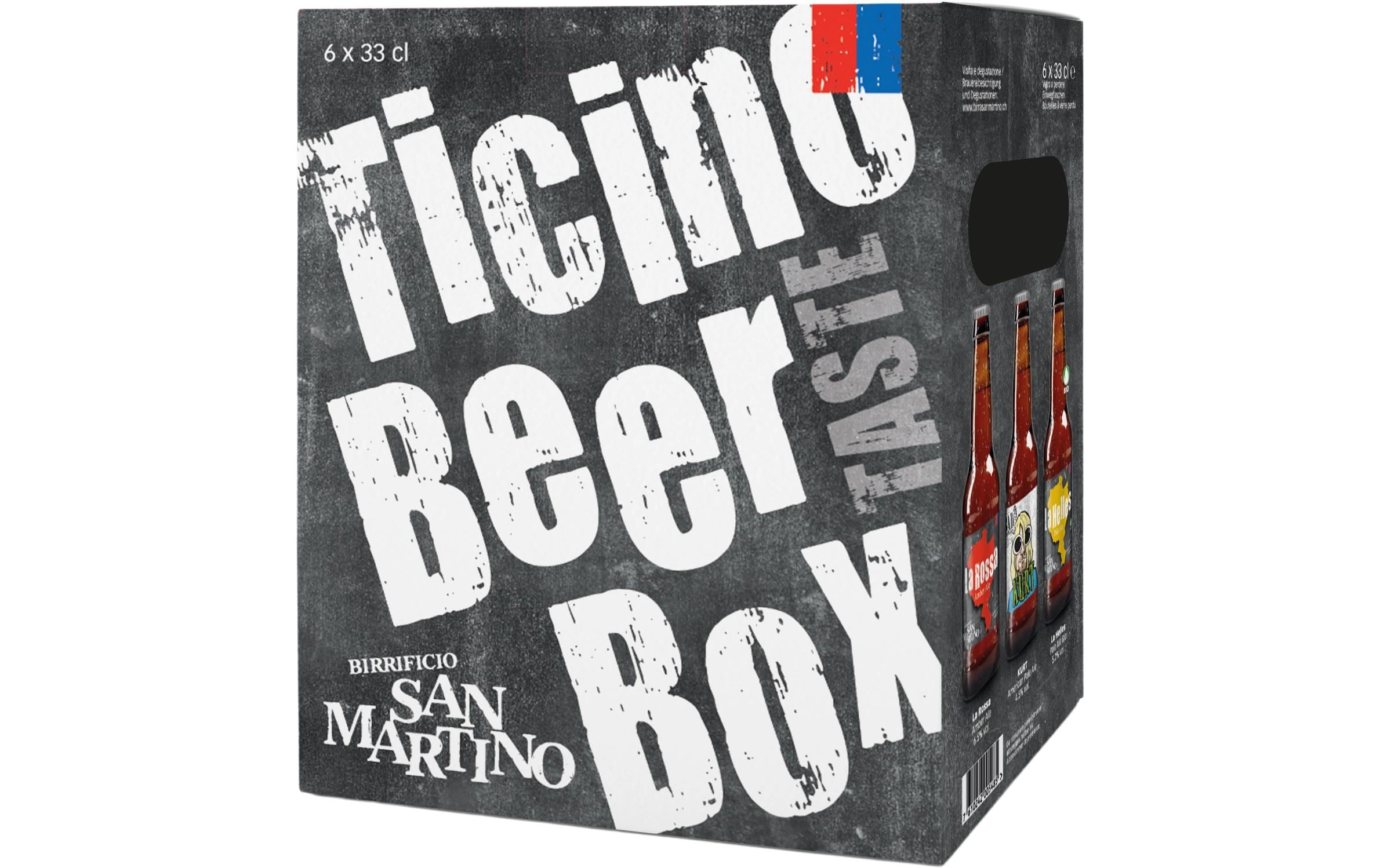 Bier Ticino Beer Box 6 Stück x 0.33 lTessiner Craft Bier Kollektion