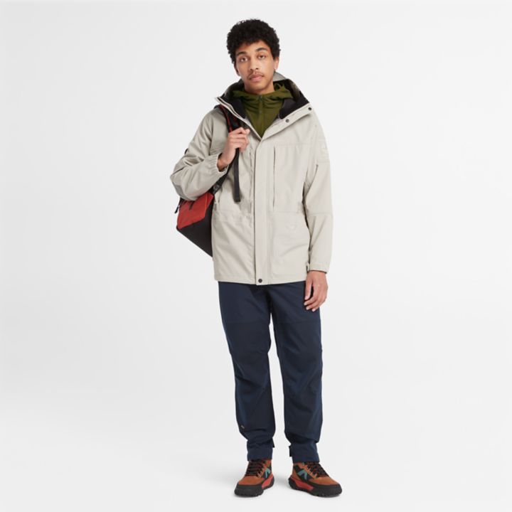 Moletom com capuz Polartec Fleece para homens na cor verde.