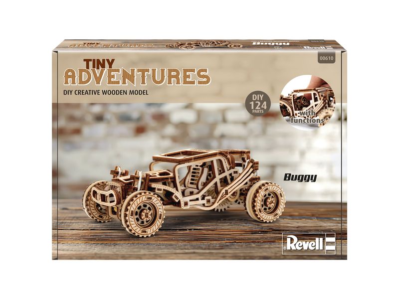 Revell Tiny Adventures – Buggy Holzbausatz Dynamisches Modellauto für mehr Abenteuer