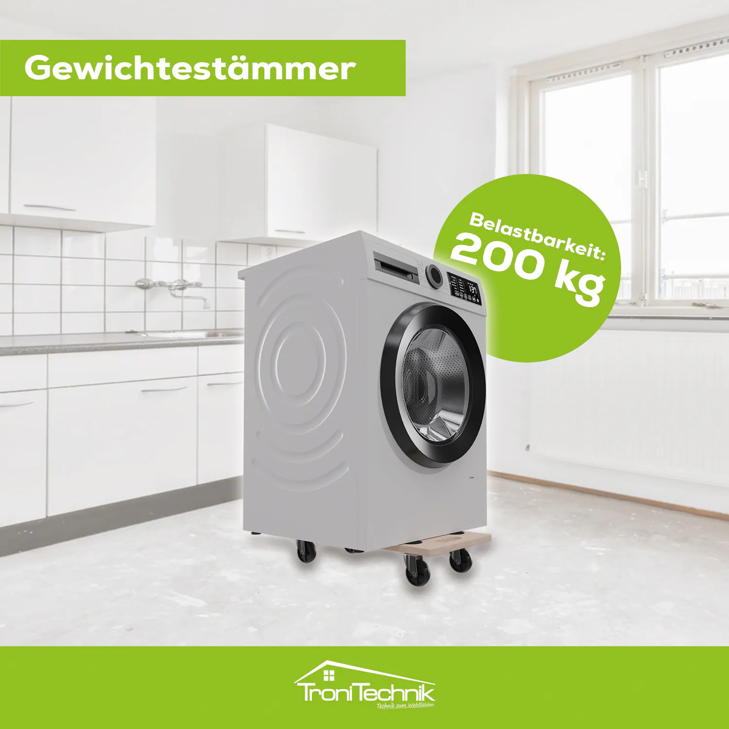TroniTechnik® Rollbrett TT-RB 02 SET (2 Stück) Transportroller rutschfest je 200 kg Tragfähigkeit,Möbel Transporthilfe für Umzug | Transport Rollbrett für Umzug & Werkstätten