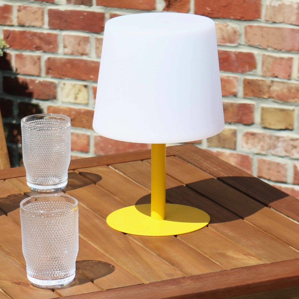 Mini lampe acier jaune