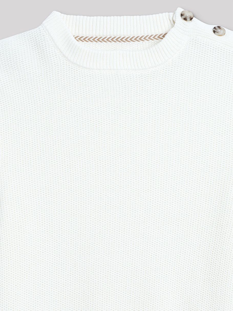 Pull col rond en coton