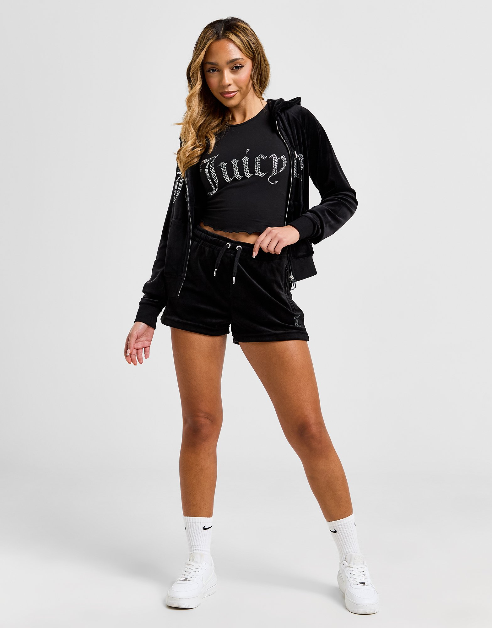 JUICY COUTURE Short en Velours Diamants Femme