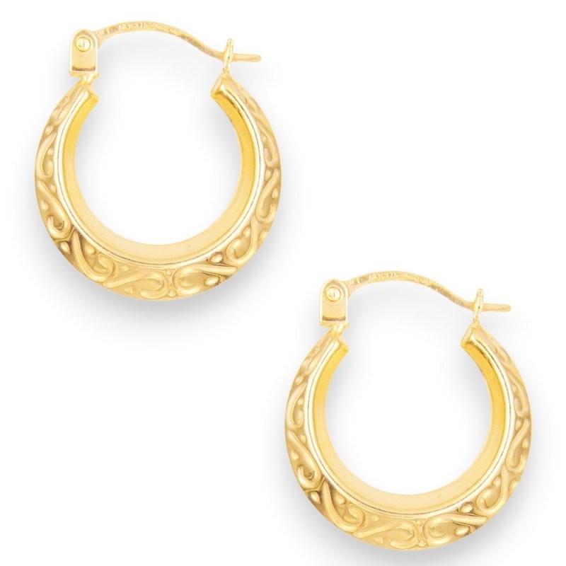 Boucles d'Oreilles Créoles - Or Jaune - Femme