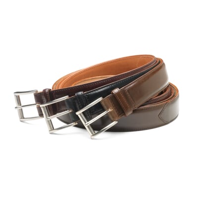 Herrengürtel Pferdeleder schmalere Form, Oxblood