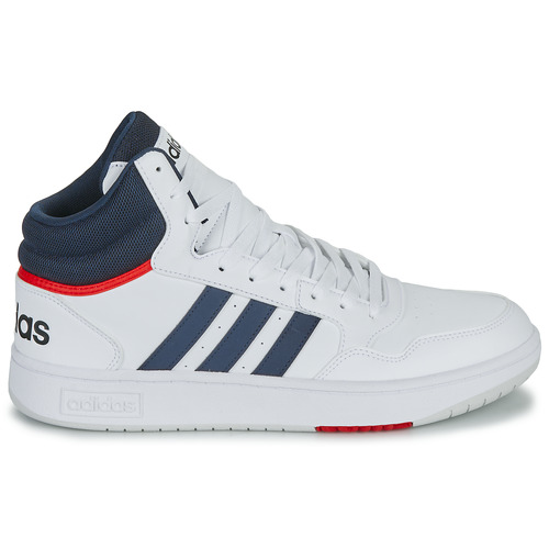 Adidas Sportswear - HOOPS 3.0 MID - Blanc / Marine / Rouge