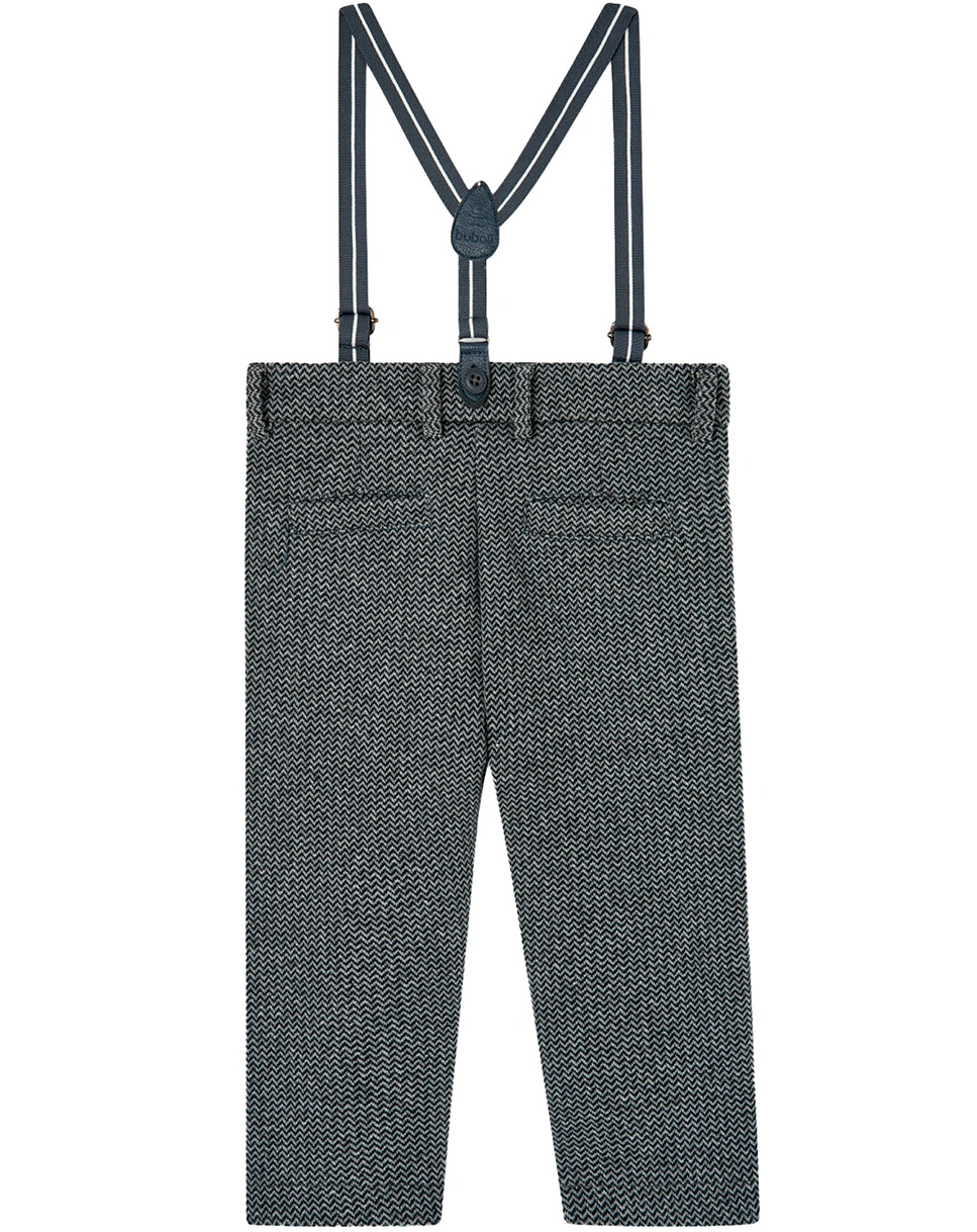 Hose LITTLE GENTLEMAN mit Hosenträgern in grau