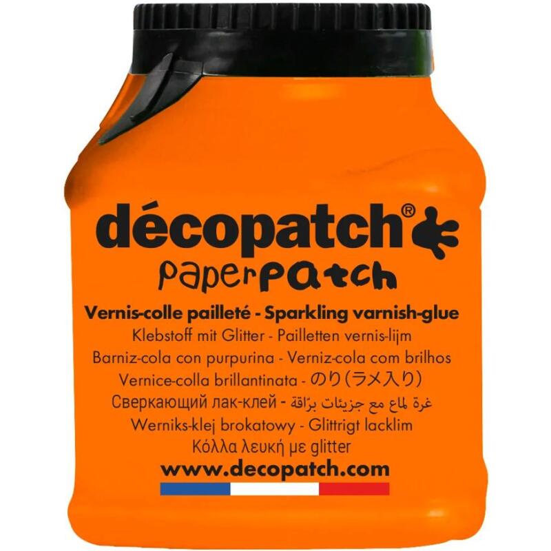 Vernis colle pailletée 150ml multilangues - Orange
