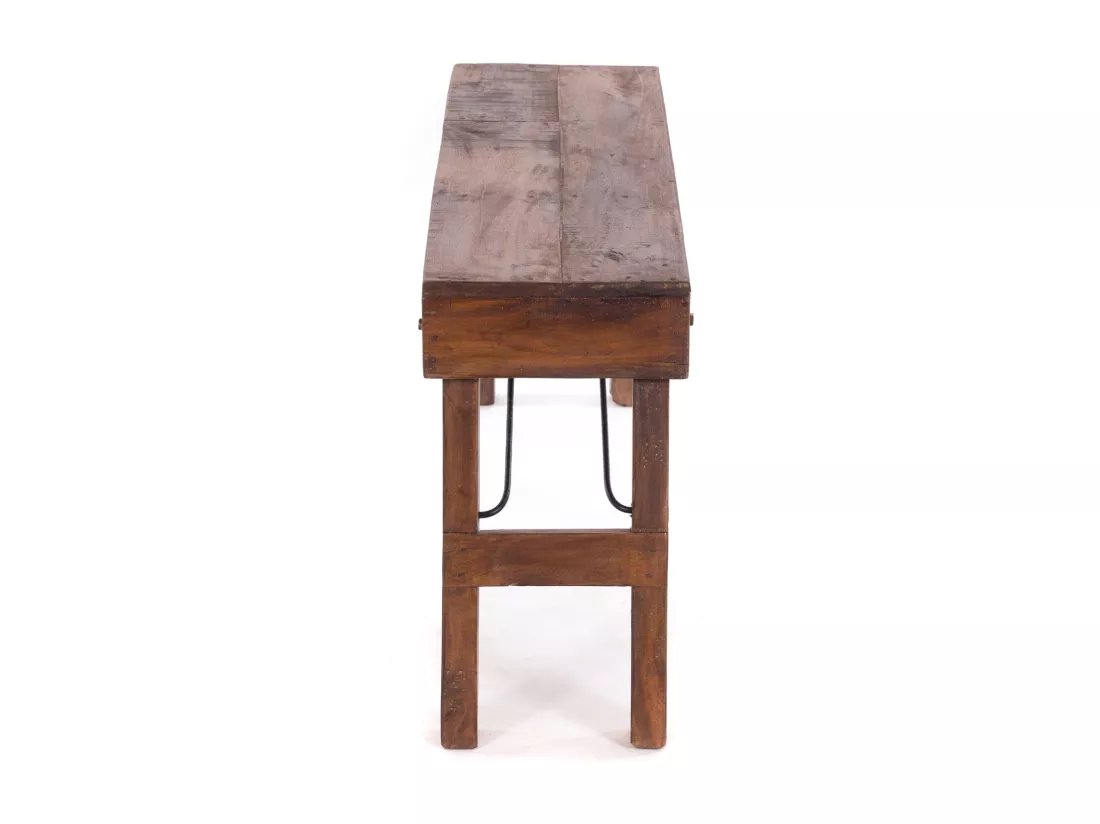 BANC Aldo Bois de recyclage massif, pieds pliables 02 hellbraun