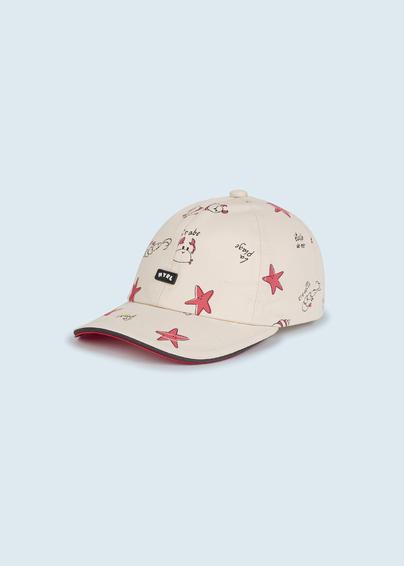 Boné de algodão estampado para bebê