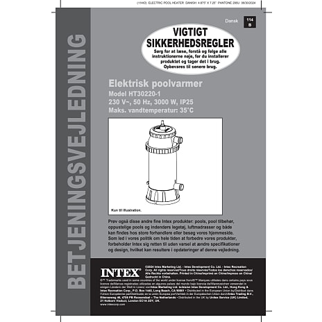 Intex Elektrisk Poolopvarmer