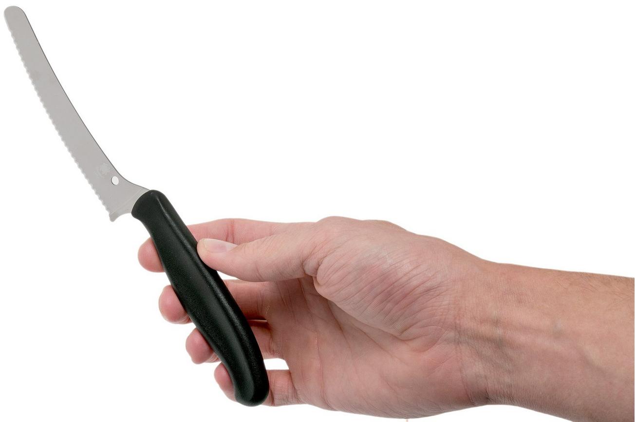Spyderco Z-Cut K13SBK universeelmes 11 cm, zwart gekarteld