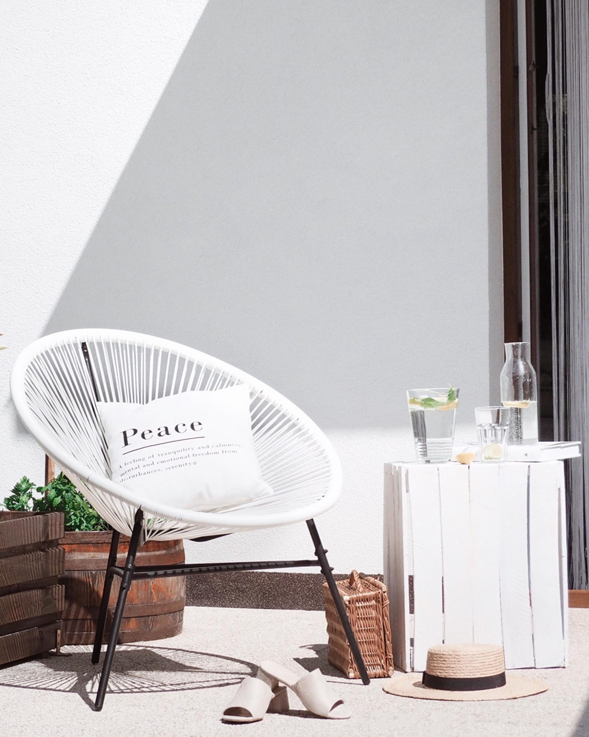 Bistroset ACAPULCO II PE rotan Wit