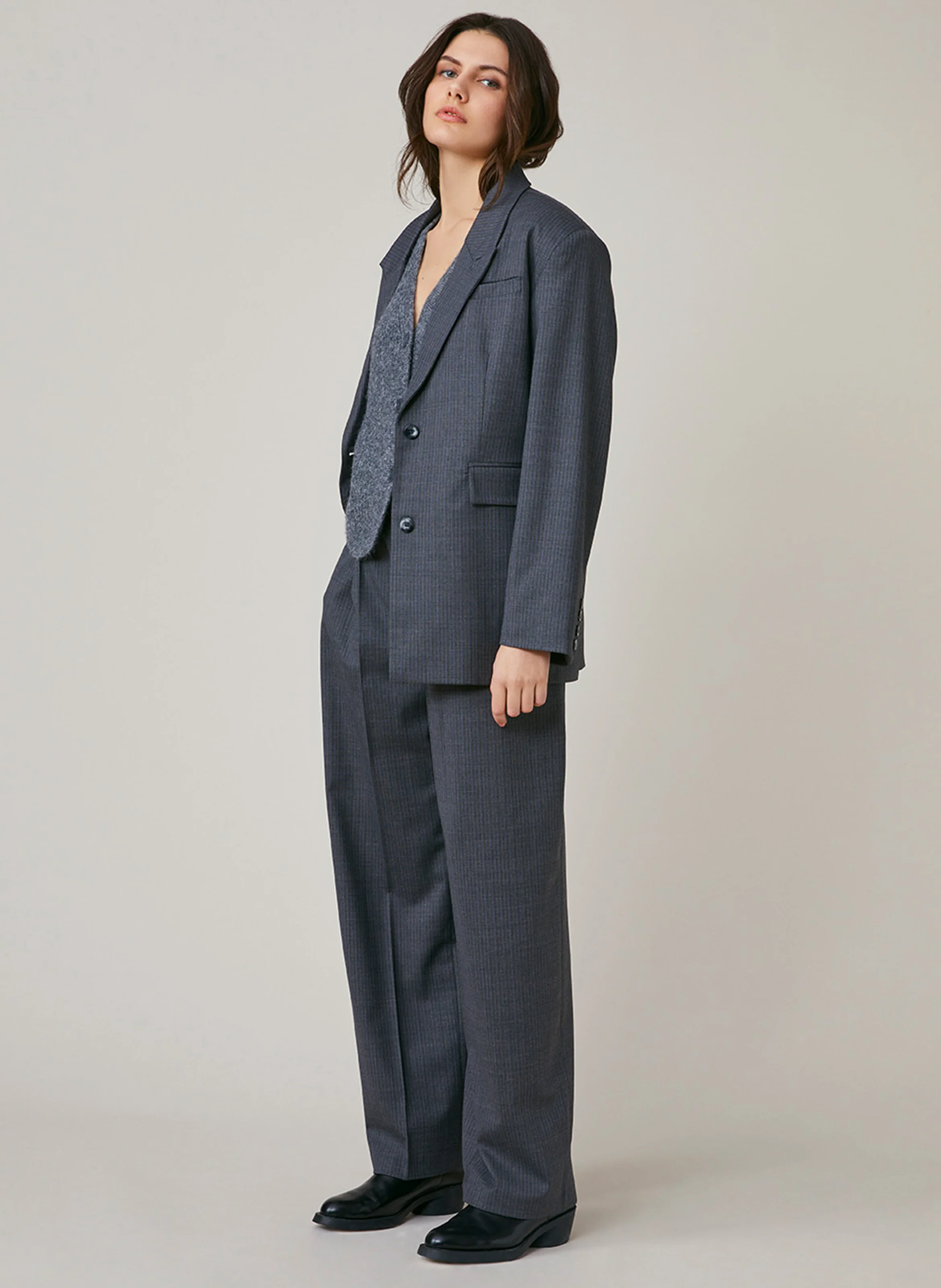 FINLEY - Veste de tailleur à rayures | Gris