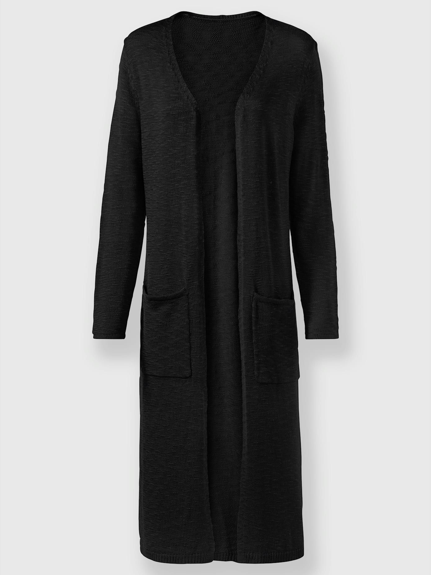 Veste longue en tricot qualité structurée chinée