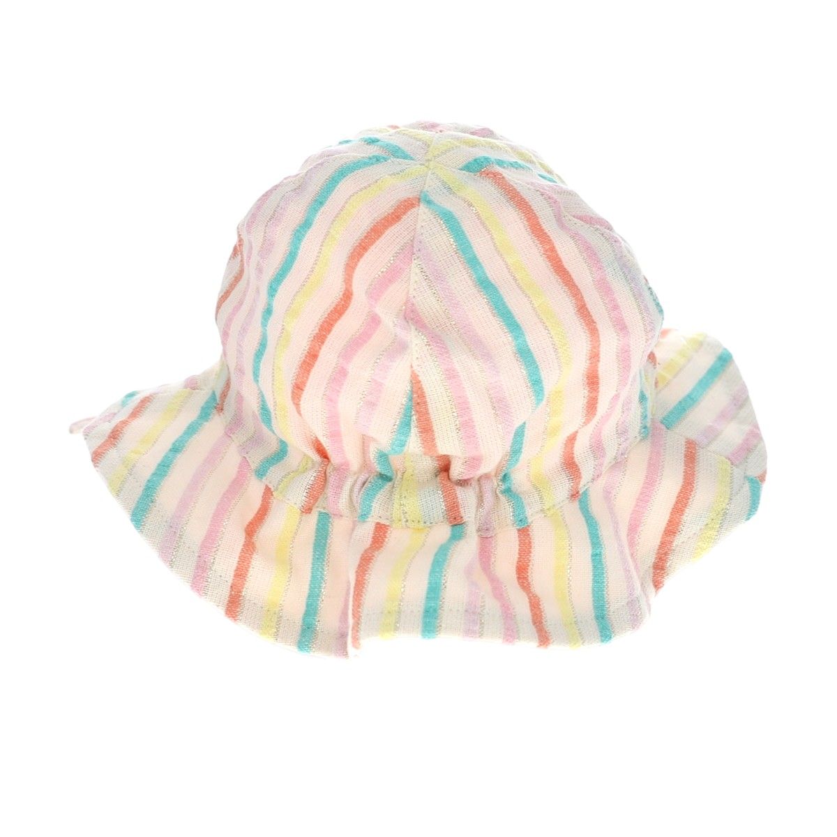 Chapeau de soleil rayé multicolore 0-6 mois - Miaou Jolie saison