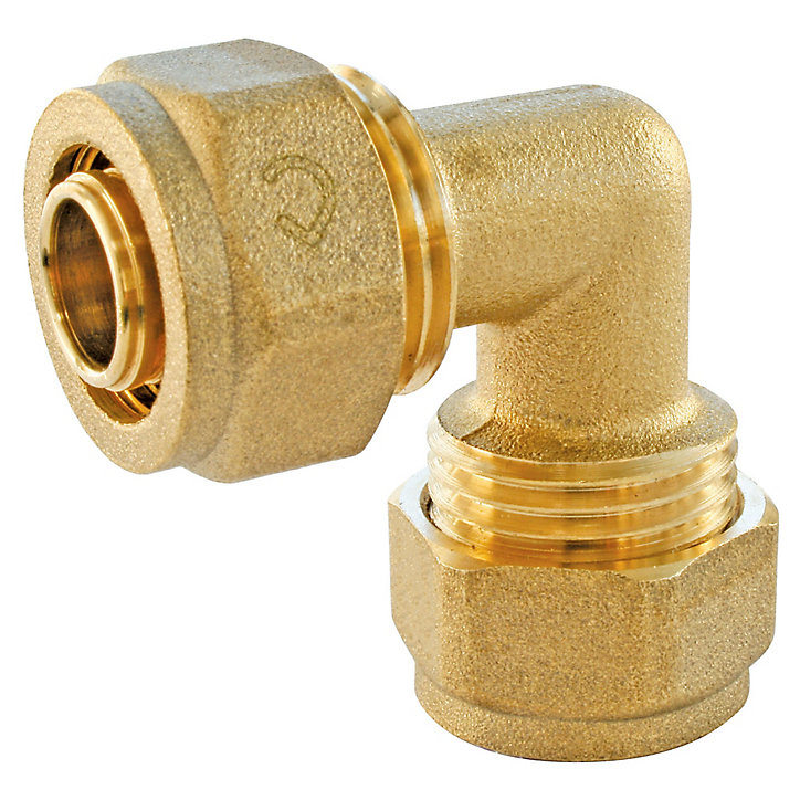 Raccord coudé égal à compression pour tube Multicouche Ø16 mm