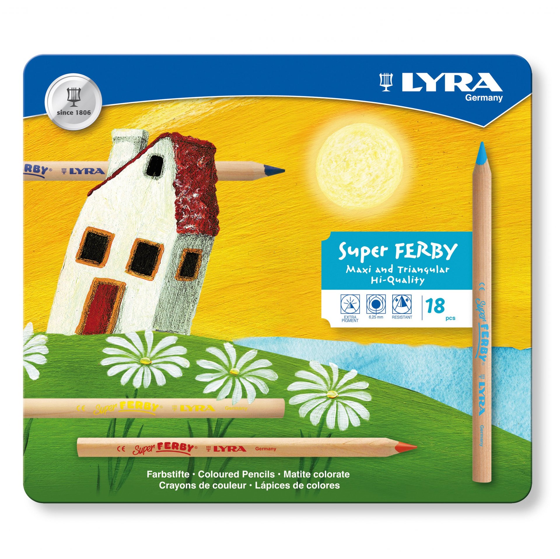 Lyra Buntstift Super Ferby Natur, 18er-Set