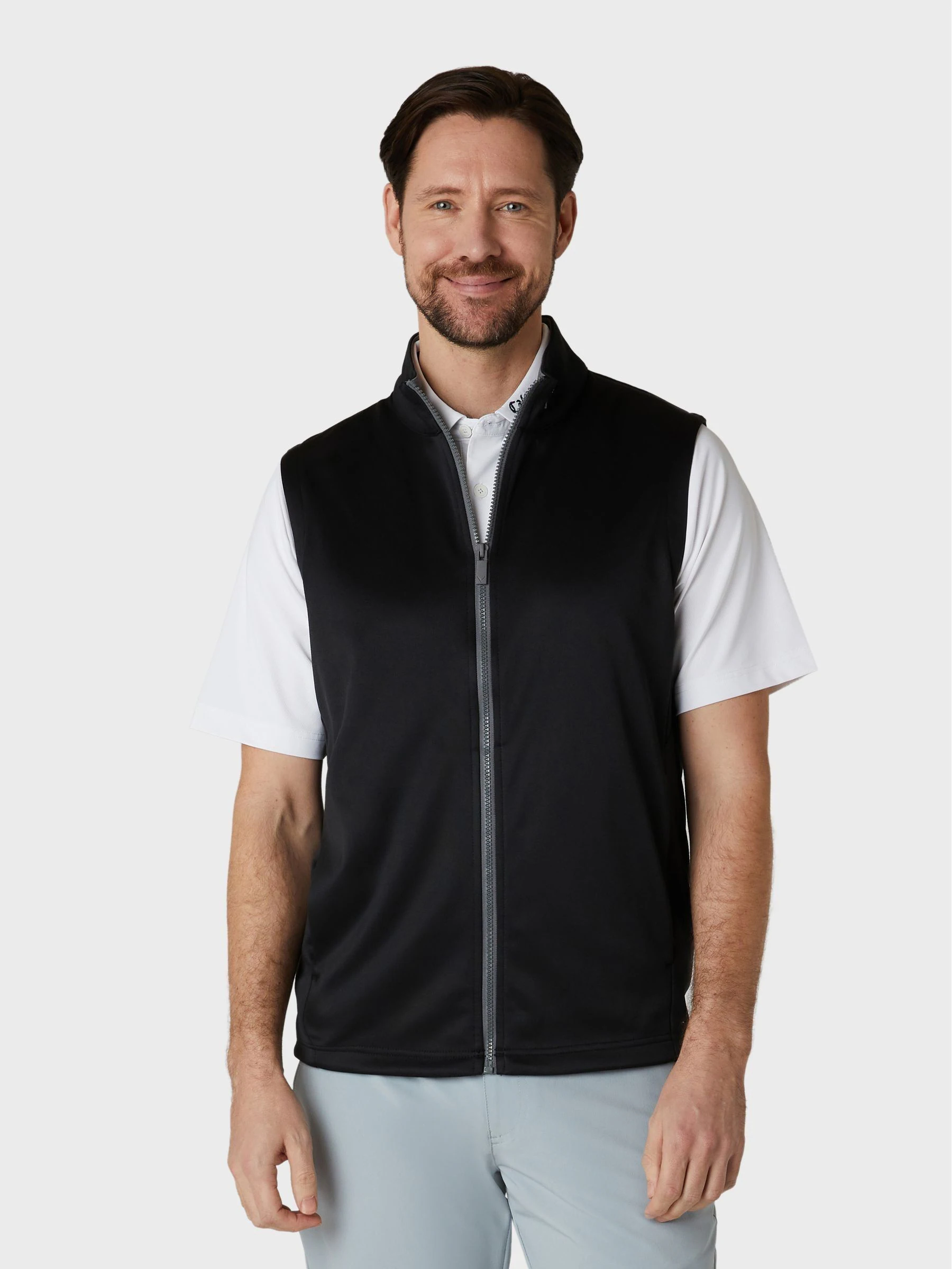 Callaway Apparel zwart hemd met volledige rits