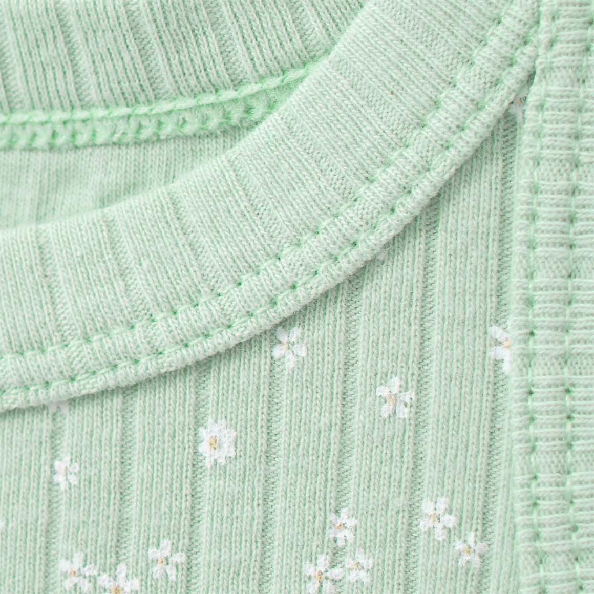 Yigga 2 Mädchen Unterhemden mit Blümchen-Print rosa / hellgrün